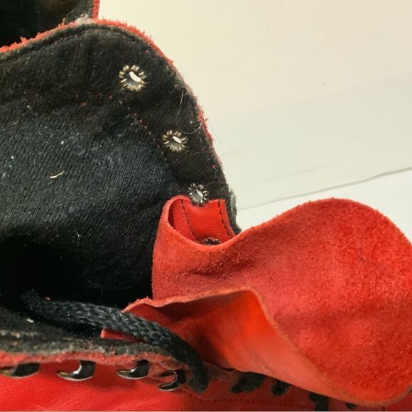 Laredo Women’s Red Western Roper Cowboy Boots Size 7 Soft Sole Lace Up - Picture 12 of 13